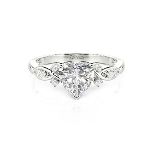 Jeulia Classic Infinity Custom Heart Ring