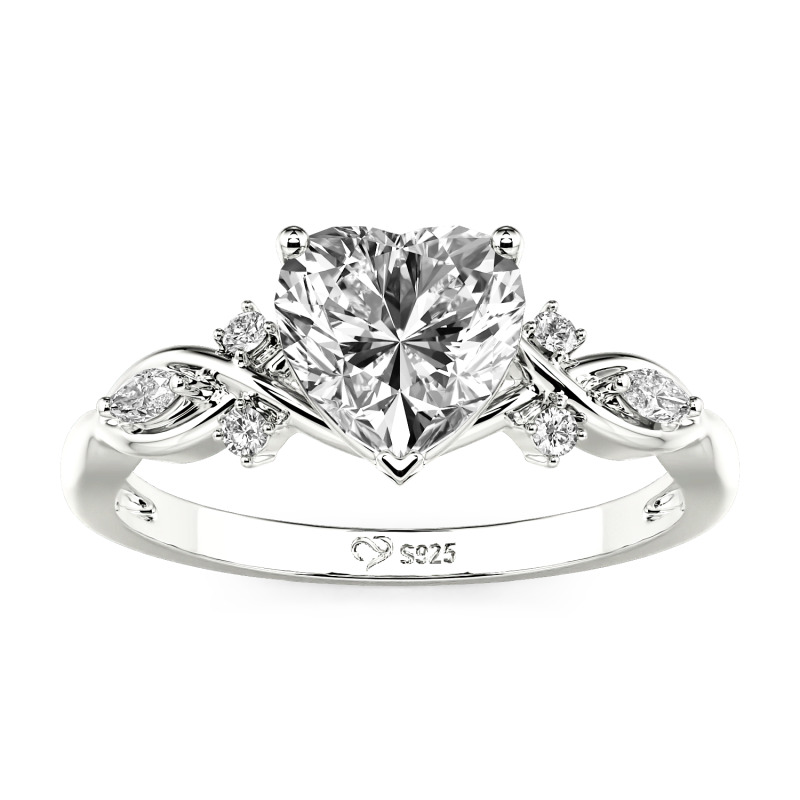 Jeulia Classic Infinity Custom Heart Ring