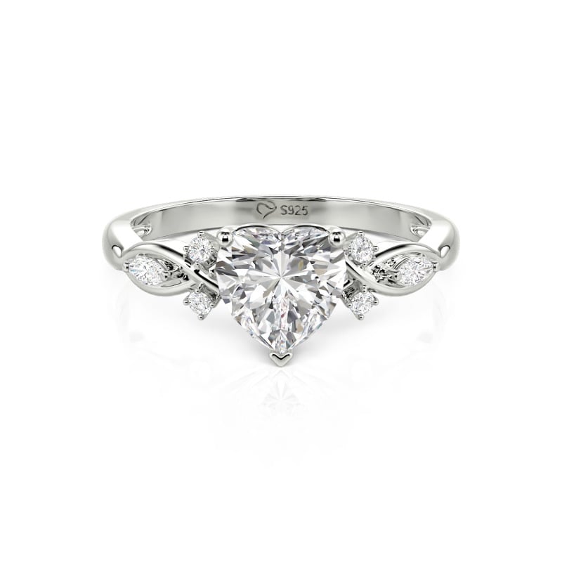 Jeulia Double Custom Infinity Heart Promise Ring
