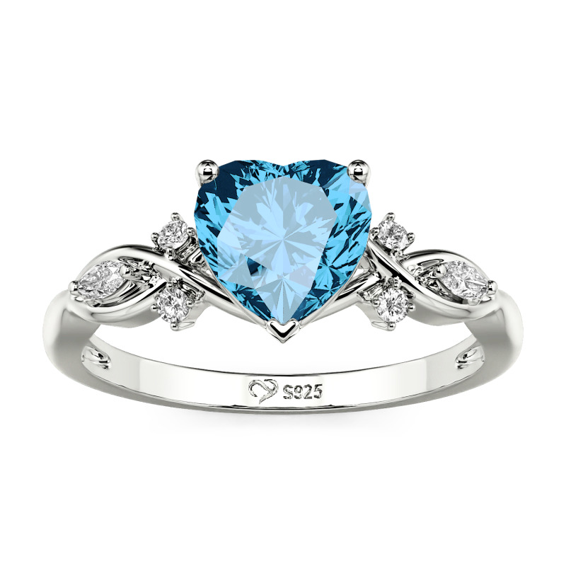 Jeulia Double Custom Infinity Heart Promise Ring