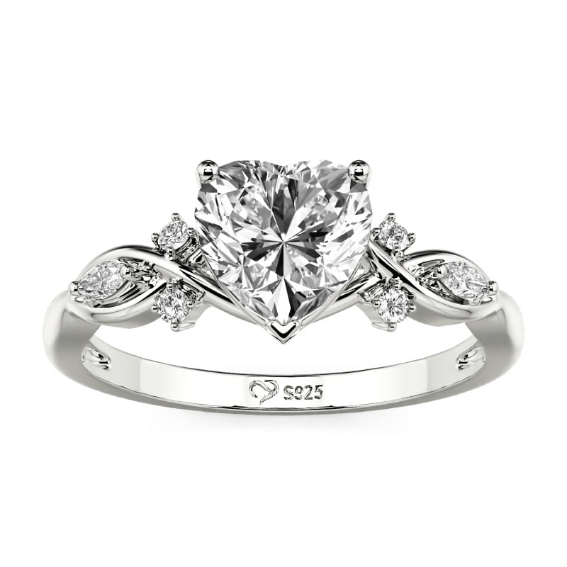 Jeulia Doppelt Personalisierter Unendlichkeit Herz Versprechensring