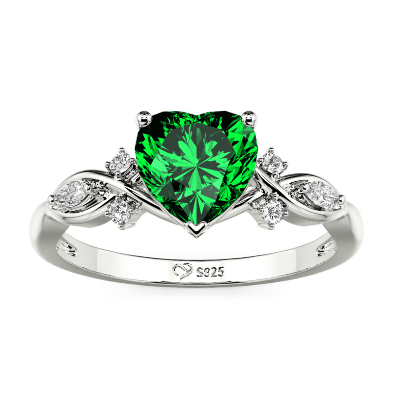 Jeulia Double Custom Infinity Heart Promise Ring