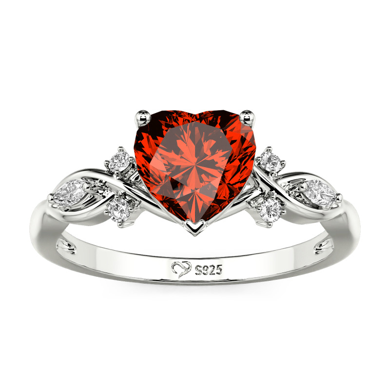 Jeulia Double Custom Infinity Heart Promise Ring