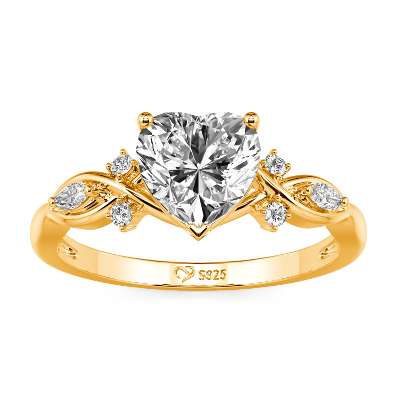 Jeulia Double Custom Infinity Heart Promise Ring