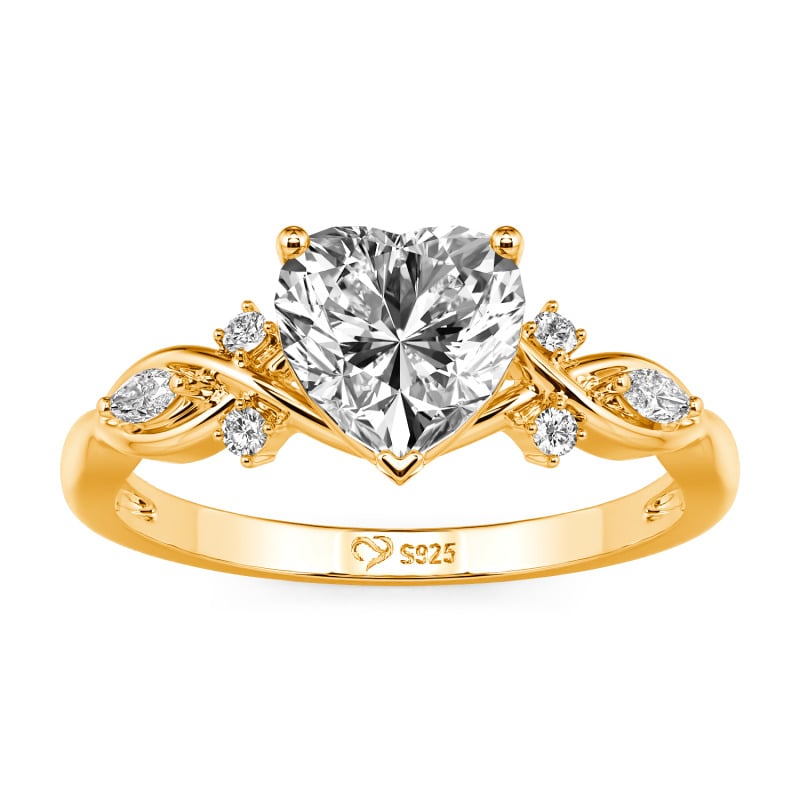 Jeulia Bague de promesse Double sur Mesure avec Cœur Infini