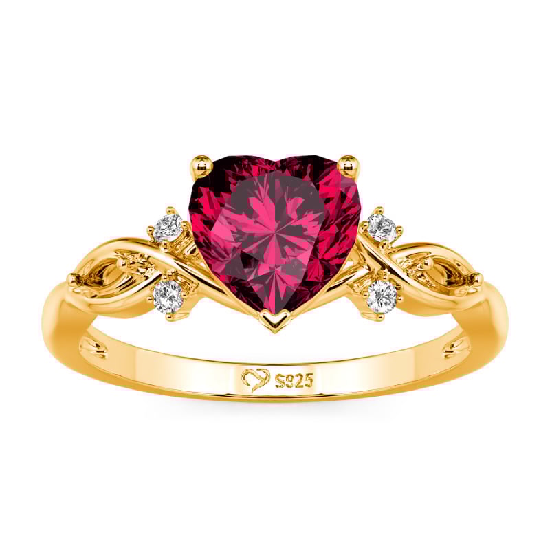 Jeulia Double Custom Infinity Heart Promise Ring