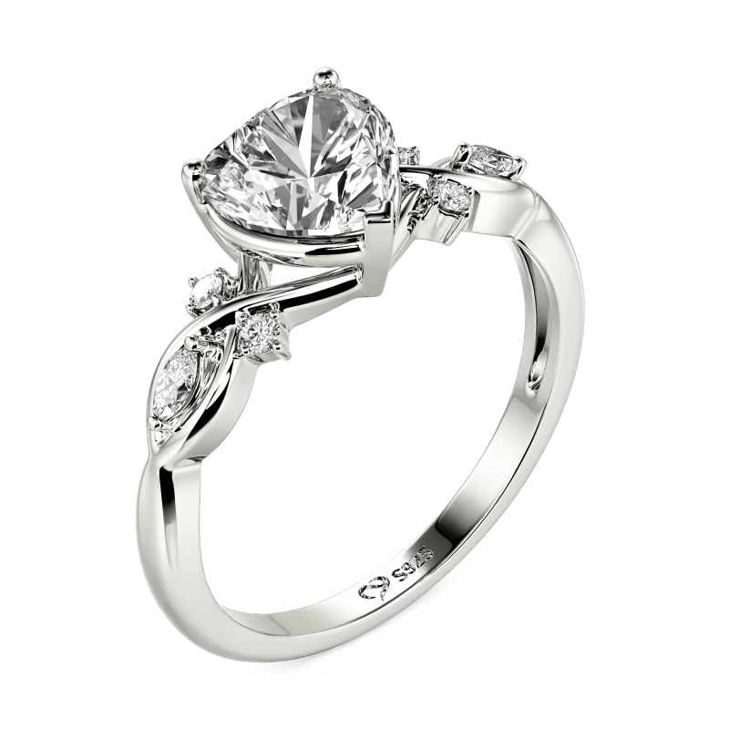 Jeulia Anillo de Promesa Doble Infinito con Corazón Personalizado