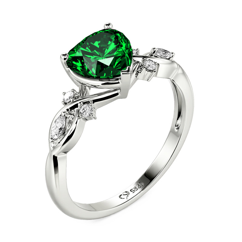 Jeulia Double Custom Infinity Heart Promise Ring