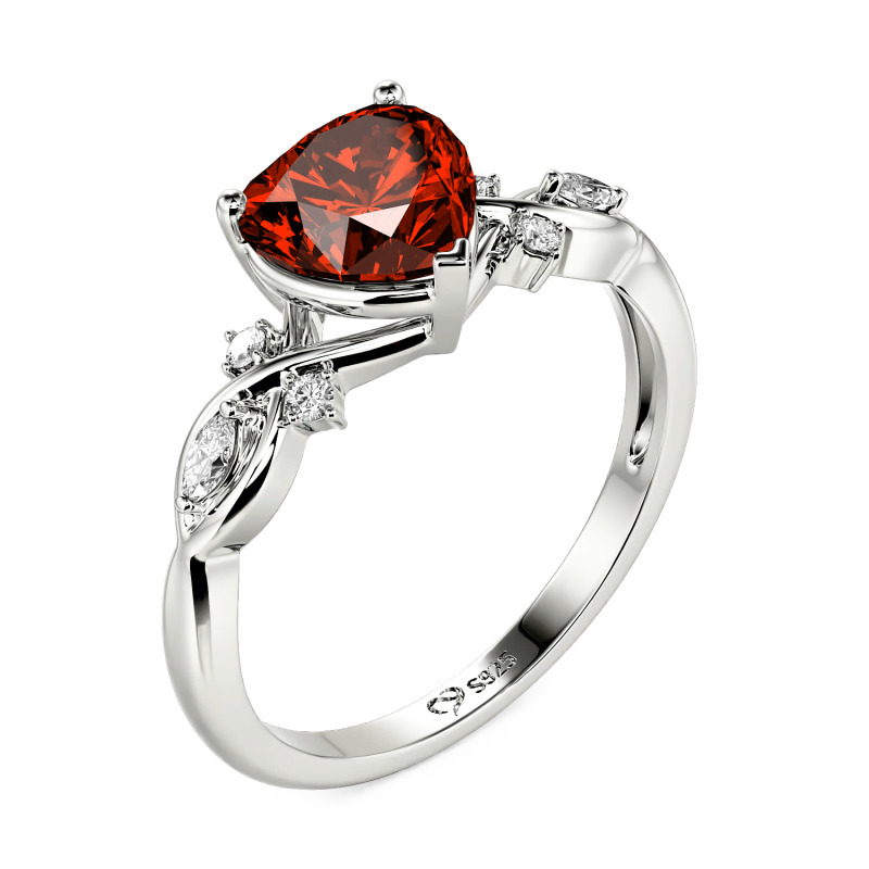Jeulia Double Custom Infinity Heart Promise Ring