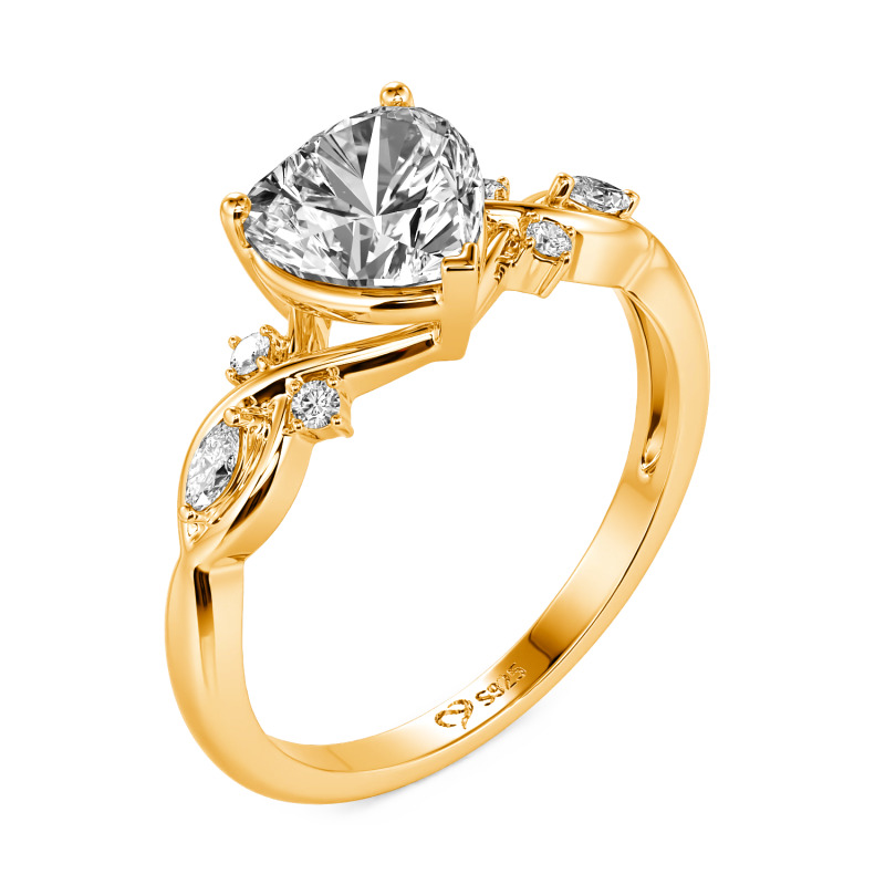 Jeulia Double Custom Infinity Heart Promise Ring