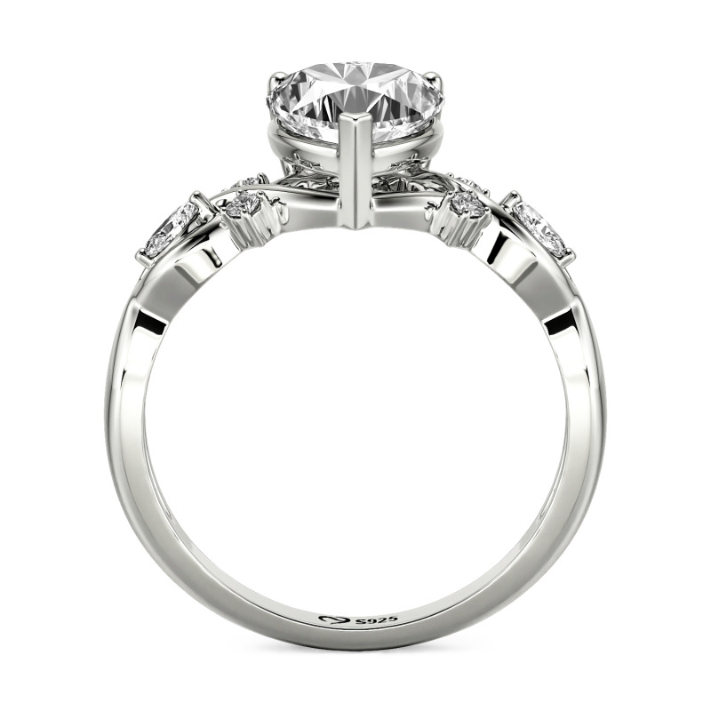 Jeulia Anillo de Promesa Doble Infinito con Corazón Personalizado