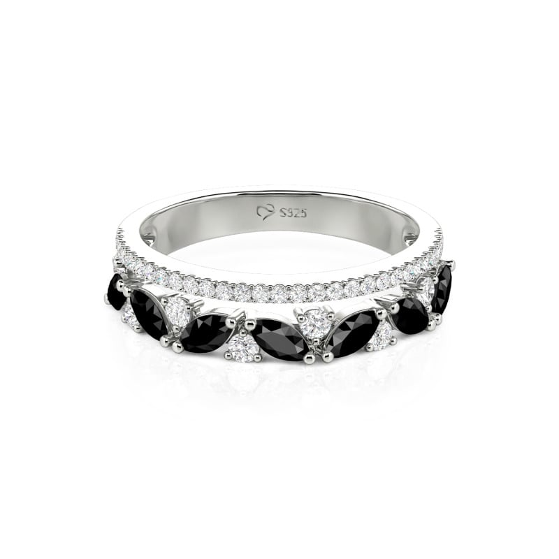 Jeulia Double-Row Custom Women Wedding Eternity Band