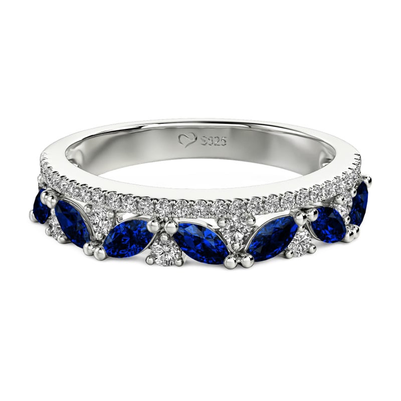 Jeulia Double-Row Custom Women Wedding Eternity Band