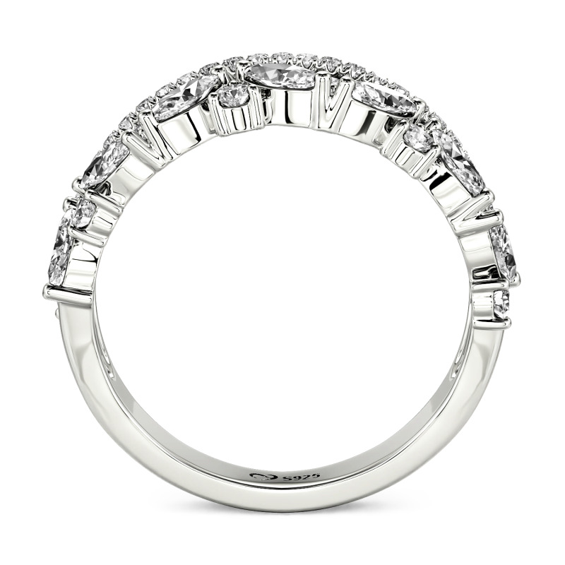 Jeulia Double-Row Custom Women Wedding Eternity Band
