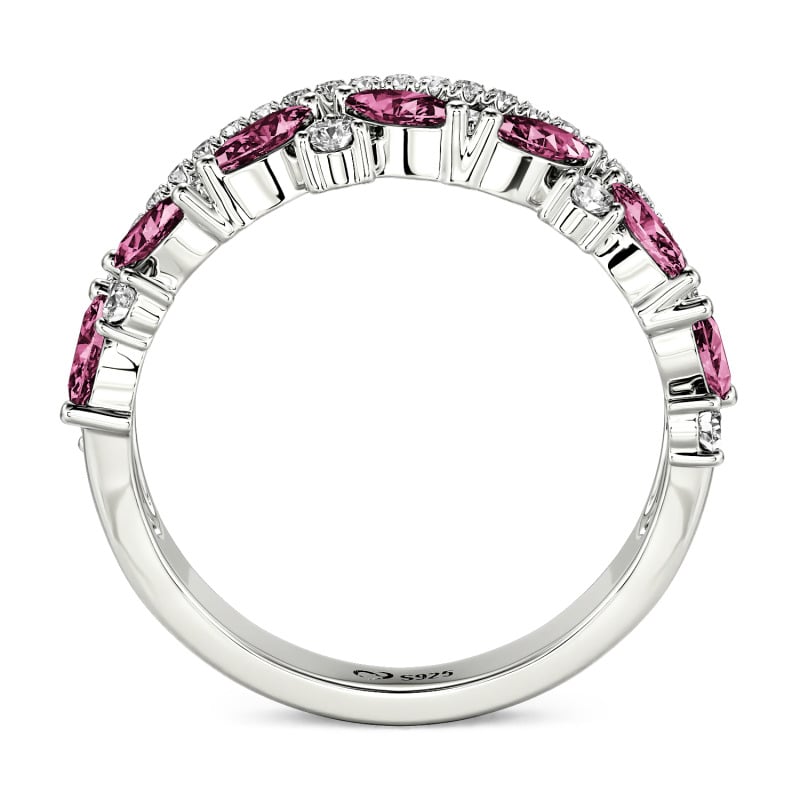 Jeulia Double-Row Custom Women Wedding Eternity Band