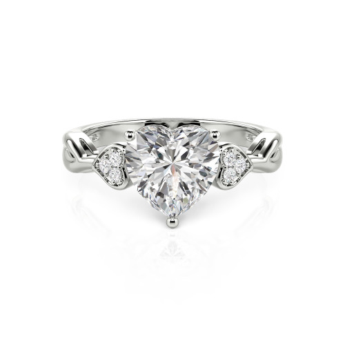 Jeulia Twisted Custom Heart Shaped Engagement Ring