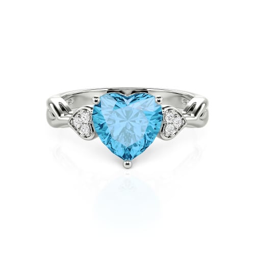 Jeulia Twisted Custom Heart Shaped Engagement Ring