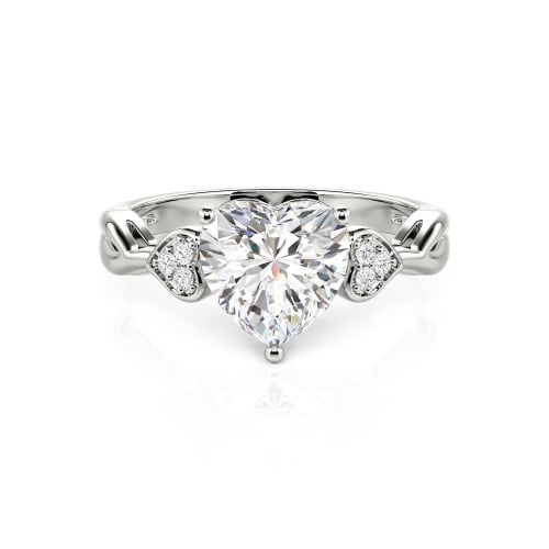 Jeulia Twisted Custom Heart Shaped Engagement Ring