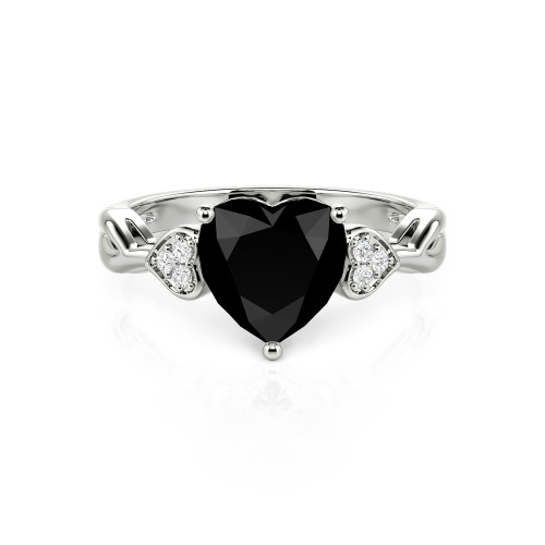 Jeulia Twisted Custom Heart Shaped Engagement Ring