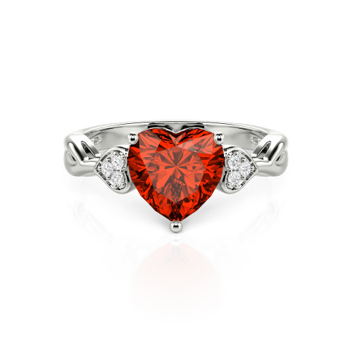 Jeulia Twisted Custom Heart Shaped Engagement Ring