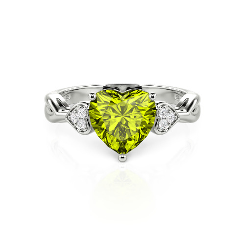 Jeulia Twisted Custom Heart Shaped Engagement Ring