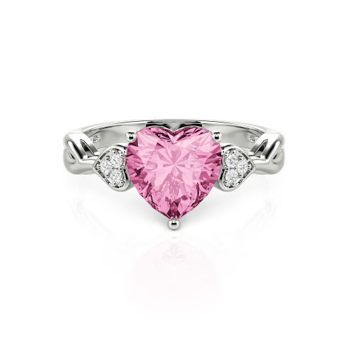 Jeulia Twisted Custom Heart Shaped Engagement Ring