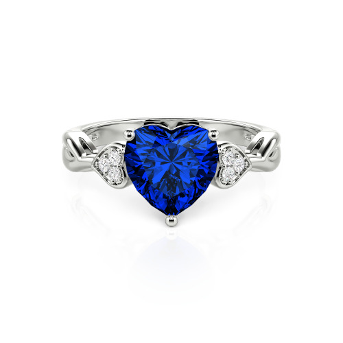 Jeulia Twisted Custom Heart Shaped Engagement Ring