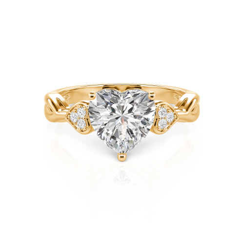 Jeulia Twisted Custom Heart Shaped Engagement Ring