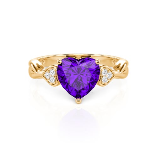 Jeulia Twisted Custom Heart Shaped Engagement Ring