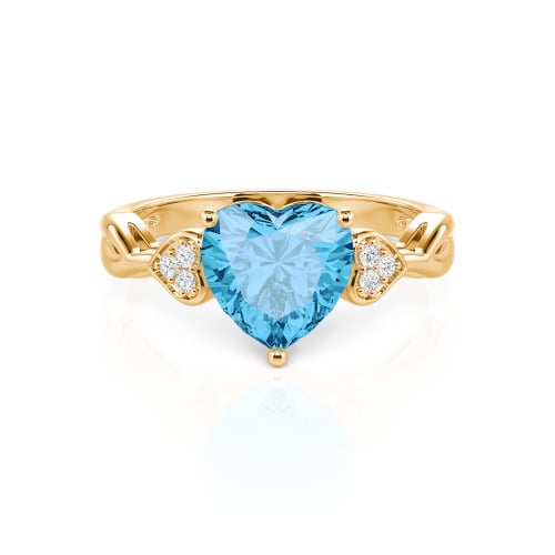 Jeulia Twisted Custom Heart Shaped Engagement Ring