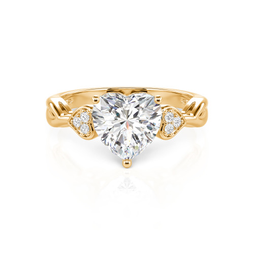 Jeulia Twisted Custom Heart Shaped Engagement Ring