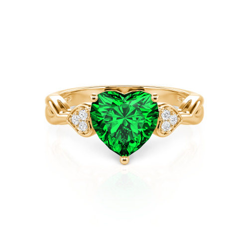 Jeulia Twisted Custom Heart Shaped Engagement Ring
