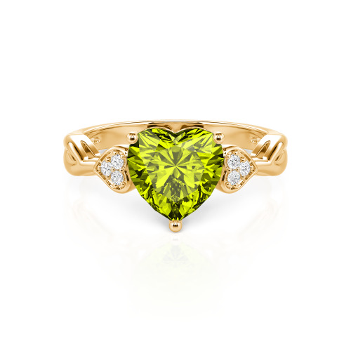 Jeulia Twisted Custom Heart Shaped Engagement Ring