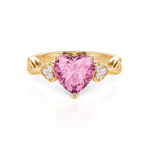 Jeulia Twisted Custom Heart Shaped Engagement Ring
