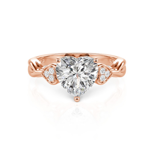 Jeulia Twisted Custom Heart Shaped Engagement Ring