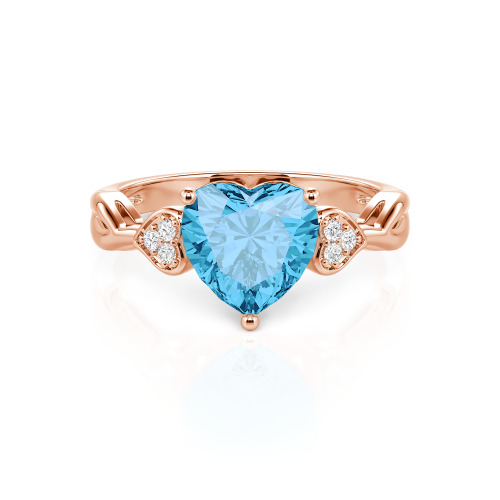 Jeulia Twisted Custom Heart Shaped Engagement Ring