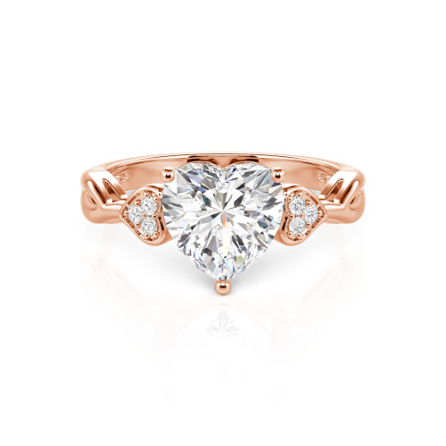 Jeulia Twisted Custom Heart Shaped Engagement Ring