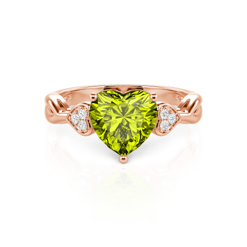Jeulia Twisted Custom Heart Shaped Engagement Ring