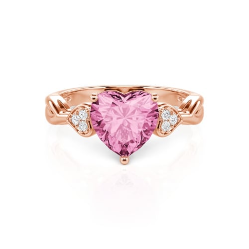 Jeulia Twisted Custom Heart Shaped Engagement Ring