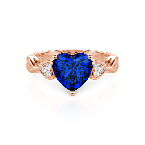 Jeulia Twisted Custom Heart Shaped Engagement Ring
