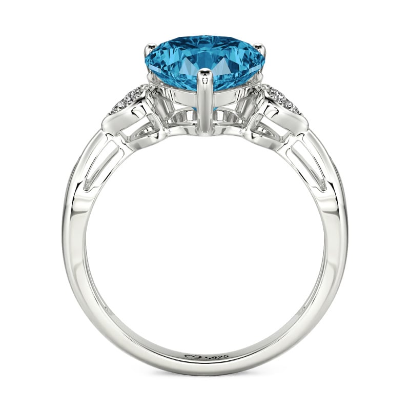 Jeulia Twisted Custom Heart Shaped Engagement Ring