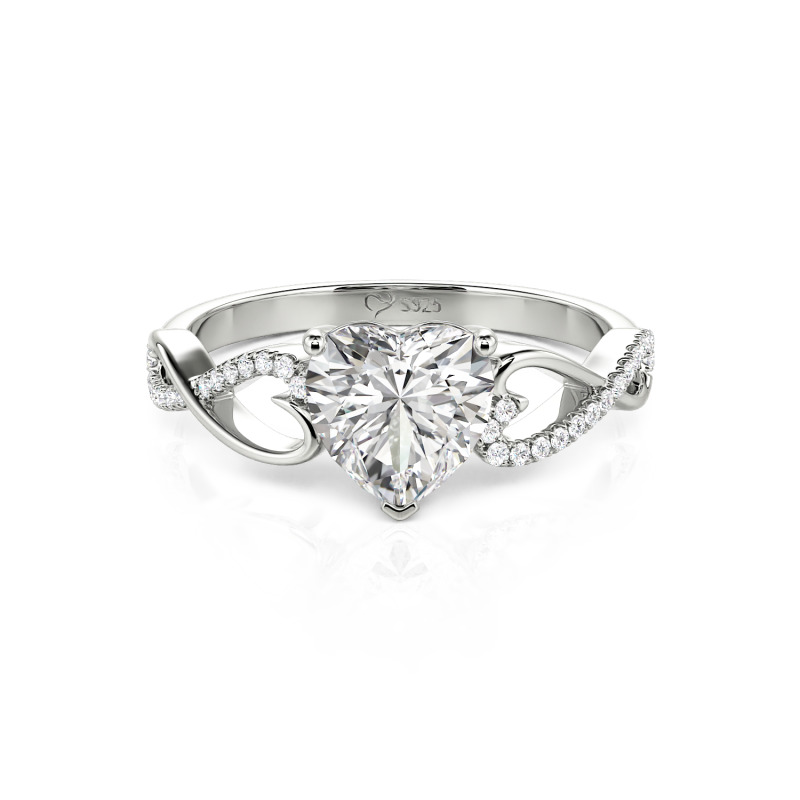Jeulia Custom Heart Infinity Promise Ring