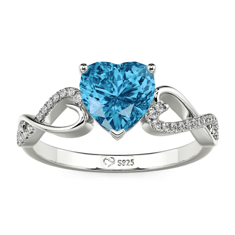 Jeulia Custom Heart Infinity Promise Ring