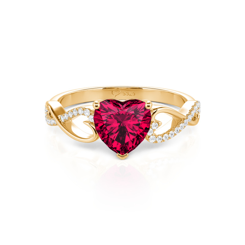 Jeulia カスタム ハート インフィニティ プロミスリング - Jeulia Jewelry
