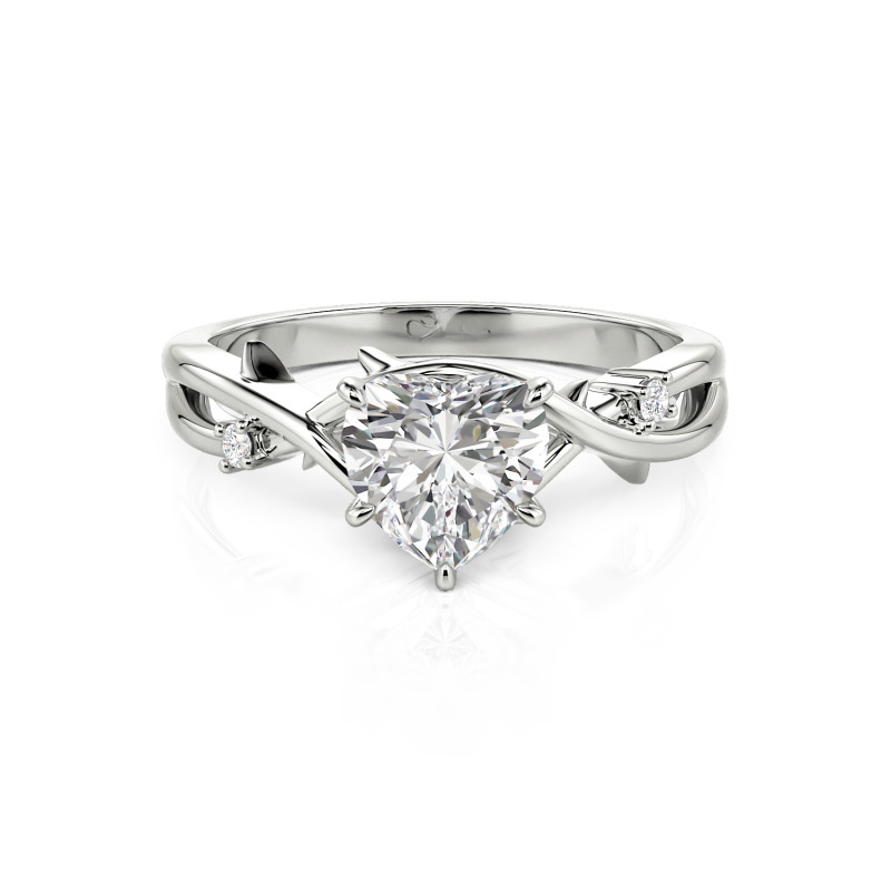 Jeulia "Infinity Thorns" Custom Heart  Engagement Ring