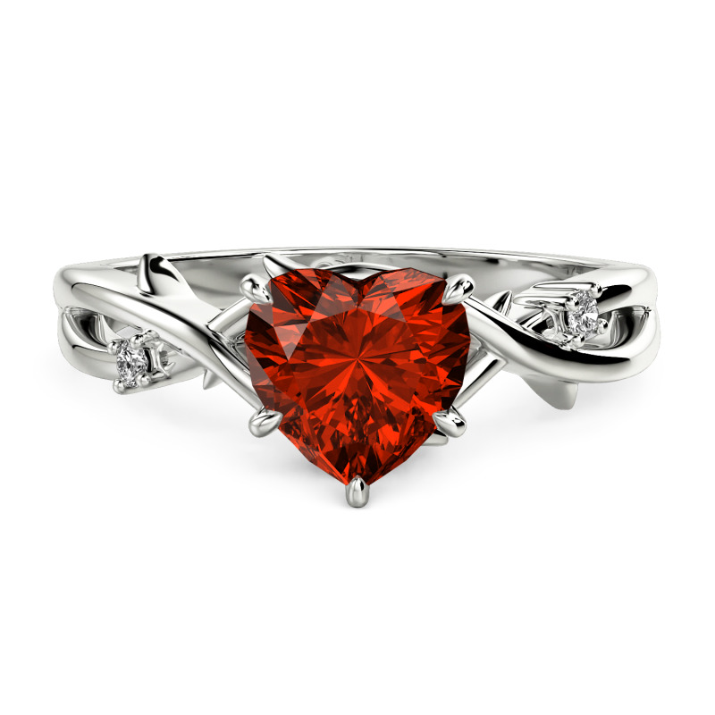 Jeulia "Infinity Thorns" Custom Heart  Engagement Ring