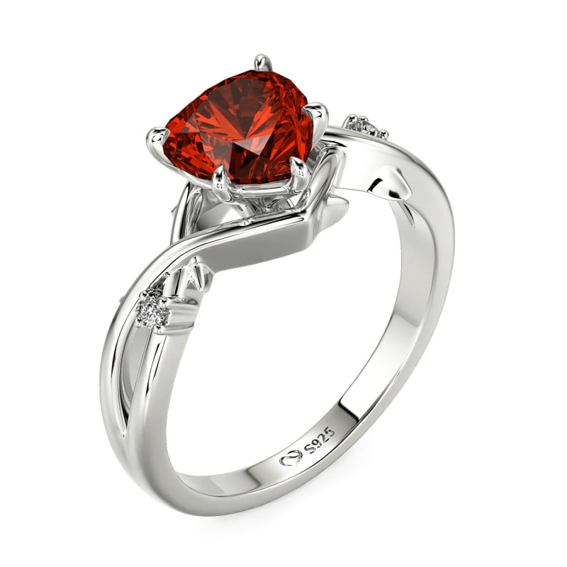 Jeulia "Infinity Thorns" Custom Heart  Engagement Ring