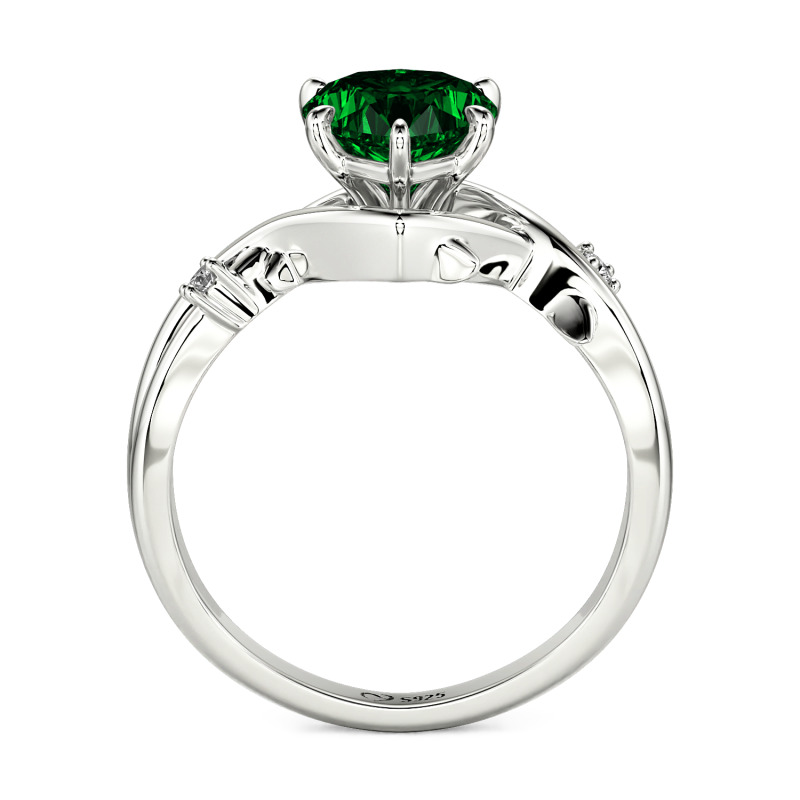 Jeulia Anillo de Compromiso de Corazón Personalizado con Espinas de Infinito