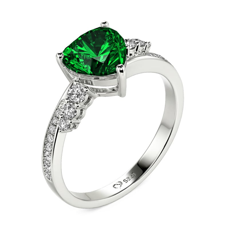 Jeulia Twist Custom Heart Cut Engagement Ring