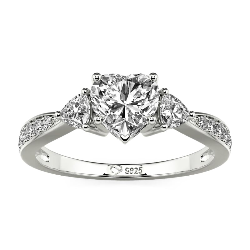 Jeulia Classic Custom Heart Engagement Ring